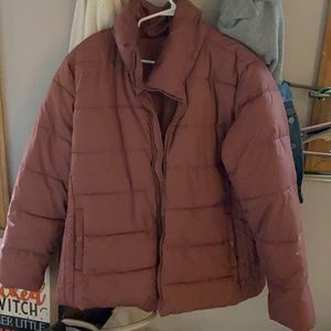 Mauve Puffer coat- WARM